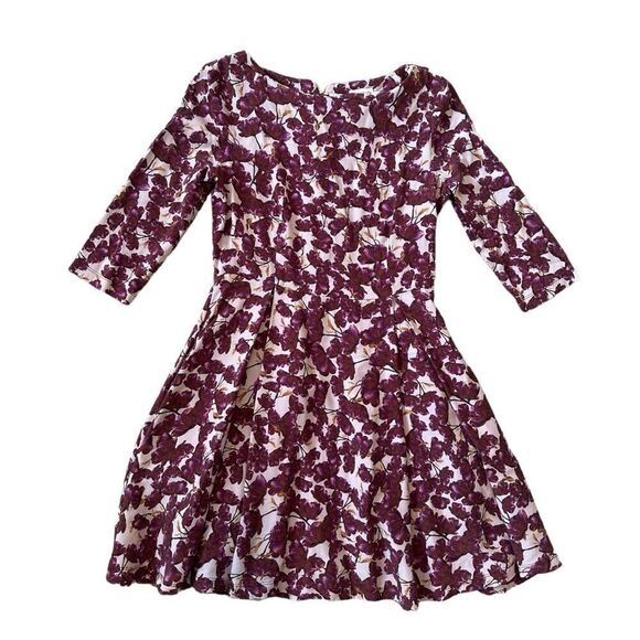 Suno Flared Floral Dress 100% Silk Size 8 - Picture 1 of 11